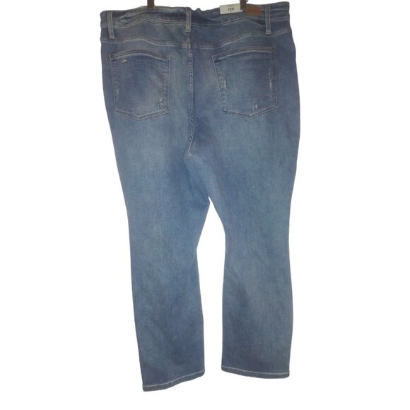 Judy Blue High Waist Heavy Destroyed Distressed Straight Fit Denim Jeans NWT 24W - Picture 2 of 11